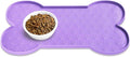 Dog Food Mat Anti-Slip Silicone Dog Bowl Mat Thicker Pet Placemat Waterproof by PWTAA