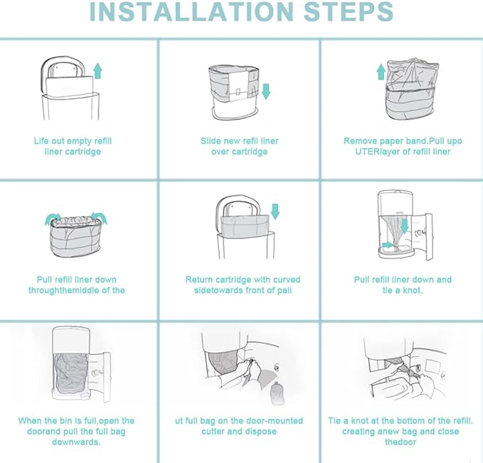 Cat Litter Pail Liner Refills Bags Compatible - Image 7