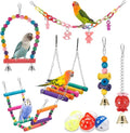 Swing Hanging Standing Chewing Toy Hammock Climbing Ladder, Cage Colorful Toys by lovyoCoCo