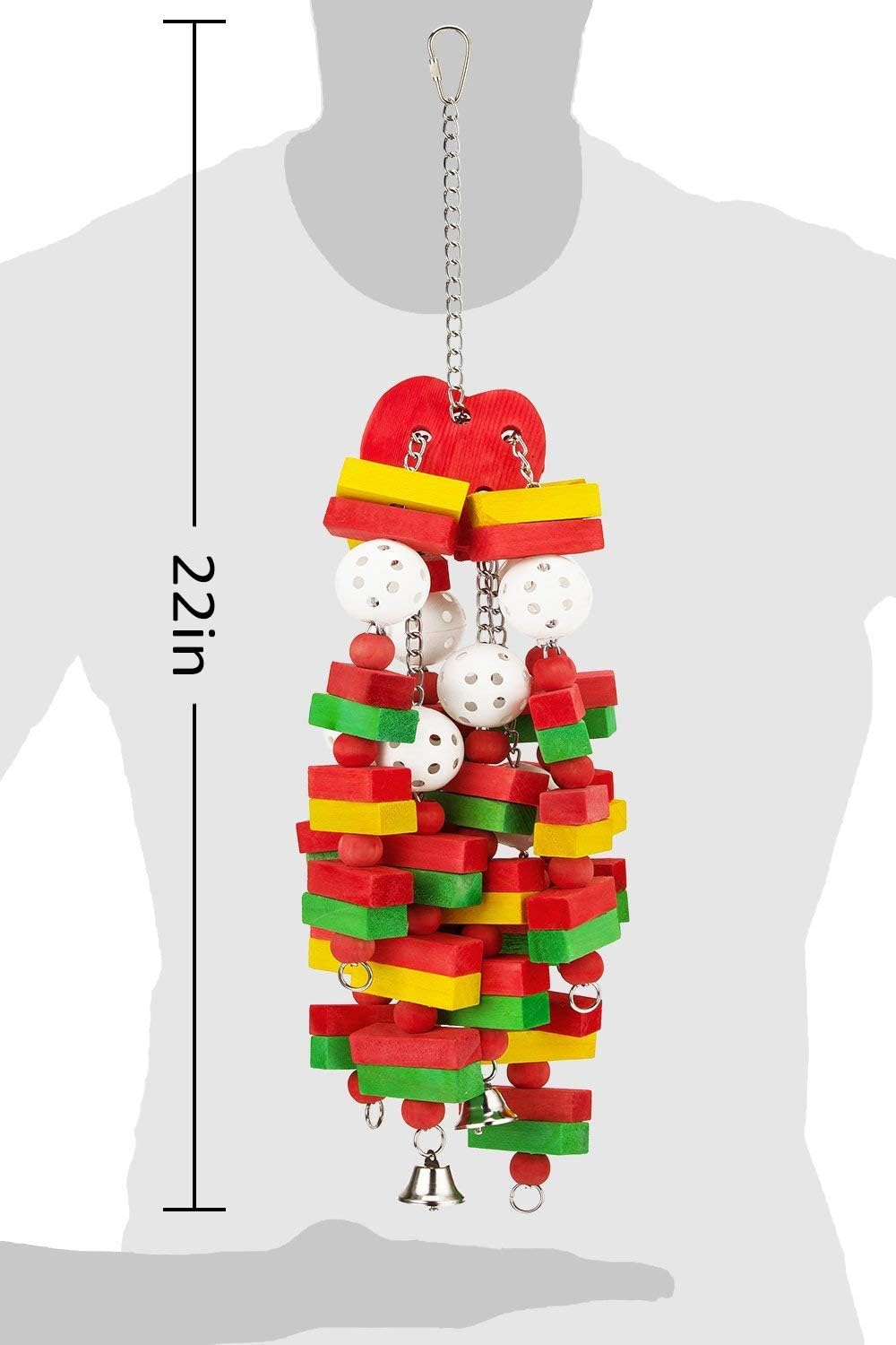 Large Bird Parrot Toys for Cockatoos African Grey Macaws Amazon Parrots
