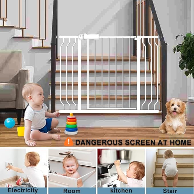 Extra Wide Large Baby Gate 67-71.5 Inch Automatic Close Pet Dog Gates - Image 8