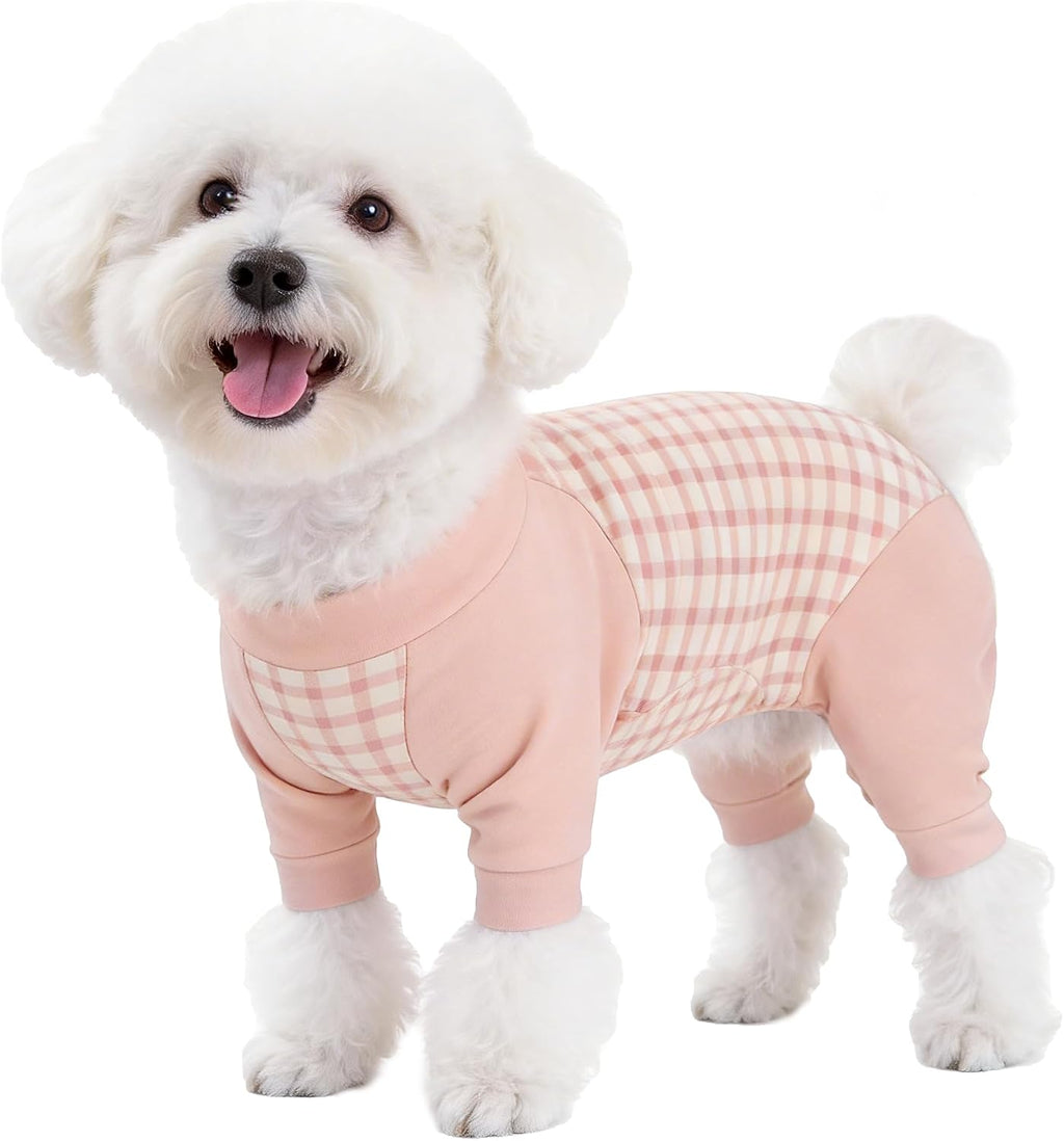 Dog Recovery Suit After Spay-Prevents Lick & Shed(Pink,S)