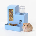 Automatic Hamster Feeder, 2-in-1 Water Bottle Dispenser No Drip