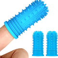 Pet Republique 360 Degree Finger Toothbrush for Dogs and Cats – Full Surround Silicone Bristles (3-Count & 1-Storage Case)