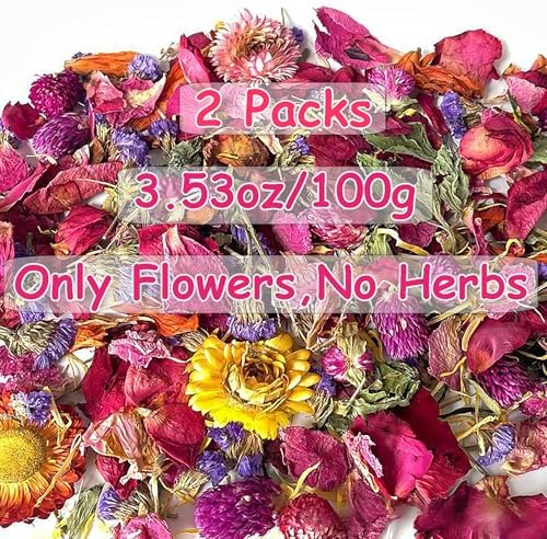 Amonk Natural Flower Bedding for Hamsters, Floral Habitat, 200g/7.05oz