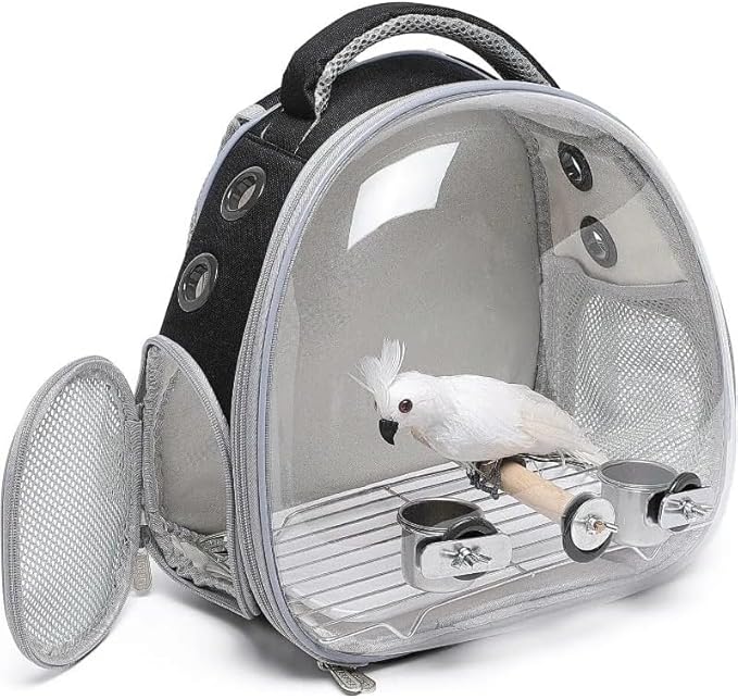 Bird Travel Carrier: Portable Backpack Cage by Unknown
