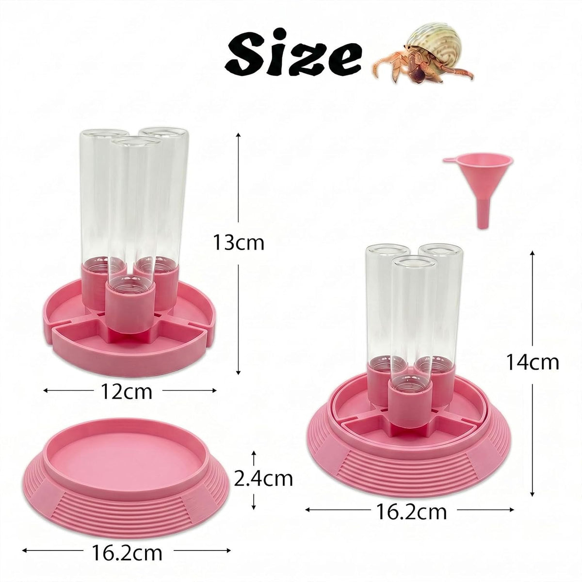 4-in-1 Hermit Crab Feeding Station - Integrated Nutrition and Hydration Center，3D-Printed Tank Accessories Made from Safe Materials, Suitable for Hermit Crabs and Small Reptiles.