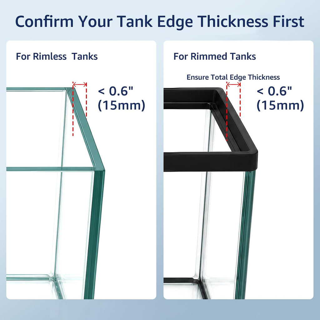 Veehoo Hang on Back Aquarium Filter with One-Touch Drain for Tank 10-30 Gal