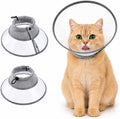 Avont Soft Mesh Cat Cone, Adjustable Anti-Lick E-Collar (Grey S)