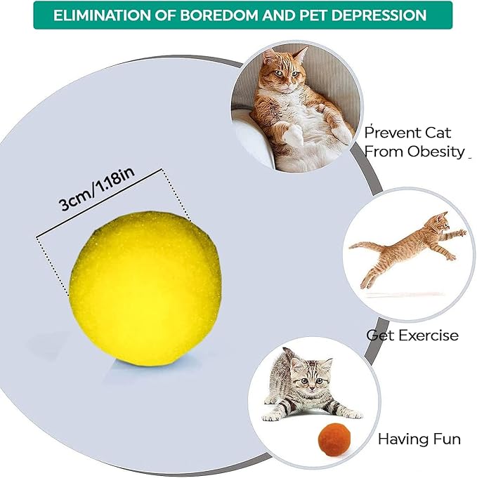 Premium Soft Pom Pom Balls for Kittens - Image 3