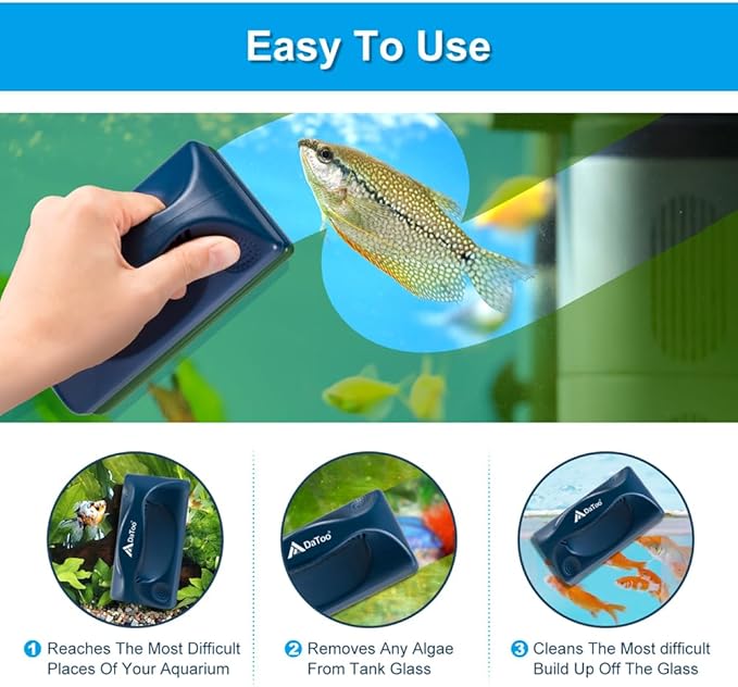 Aquarium Mini Magnetic Scrubber Scraper Small Fish Tank Cleaner Nano Glass - Image 6