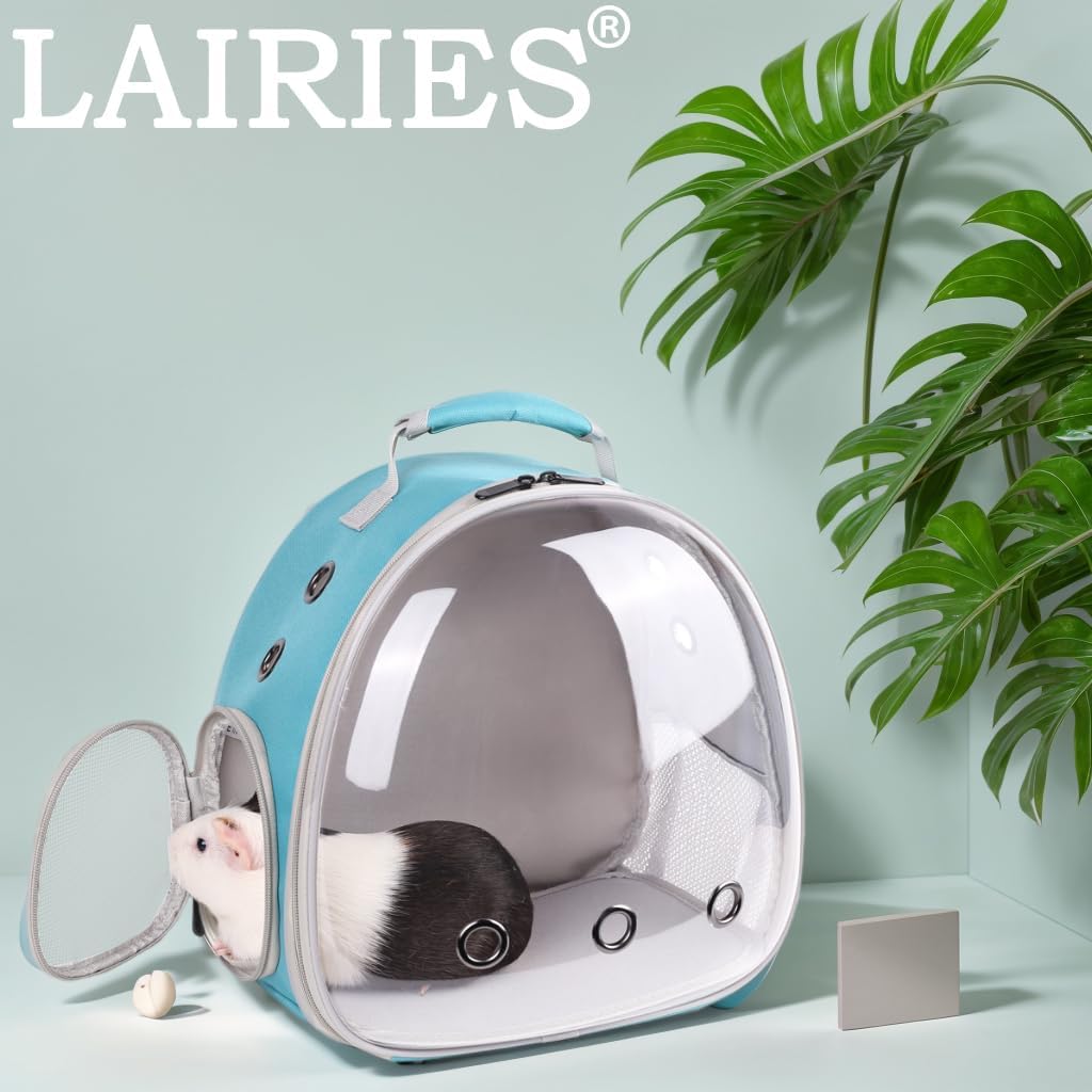 Portable Small Animal Backpack Travel Breathable Pet Carrier Bag Cages for Guinea Pig, Rabbit, Bearded Dragon, Squirrel, Tortoise, Bird, Lizard, Sugar Glider