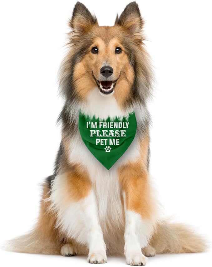 I'm Friendly Please Pet Me Dog Bandana - Image 3