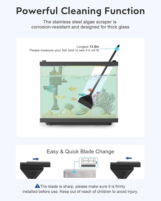 Fish Tank Cleaning Kit: Algae Scraper - Image 3
