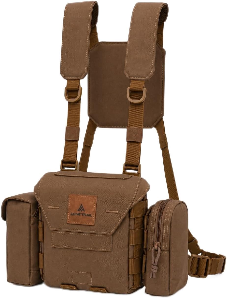 Lone Trail Binocular Harness Chest Pack - Bino Harness Hunting Chest Rig