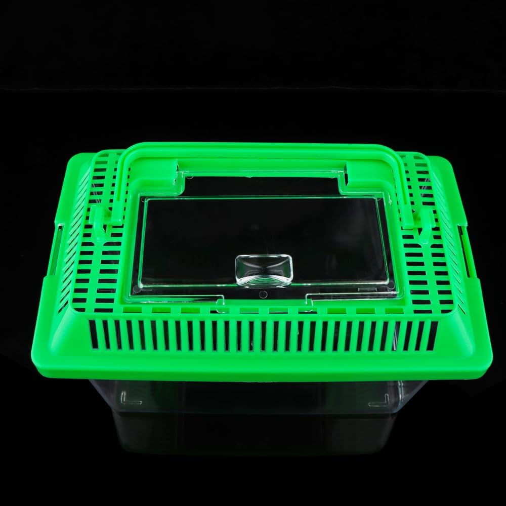 10 Pack Plastic Reptile Carrier Tarantula Enclosure Snake Breeding Box Hatching Container for for Bearded Dragon Lizard Spider Fish Turtle Hermit Crab (7 x 4.3 x 4.3 Inch)