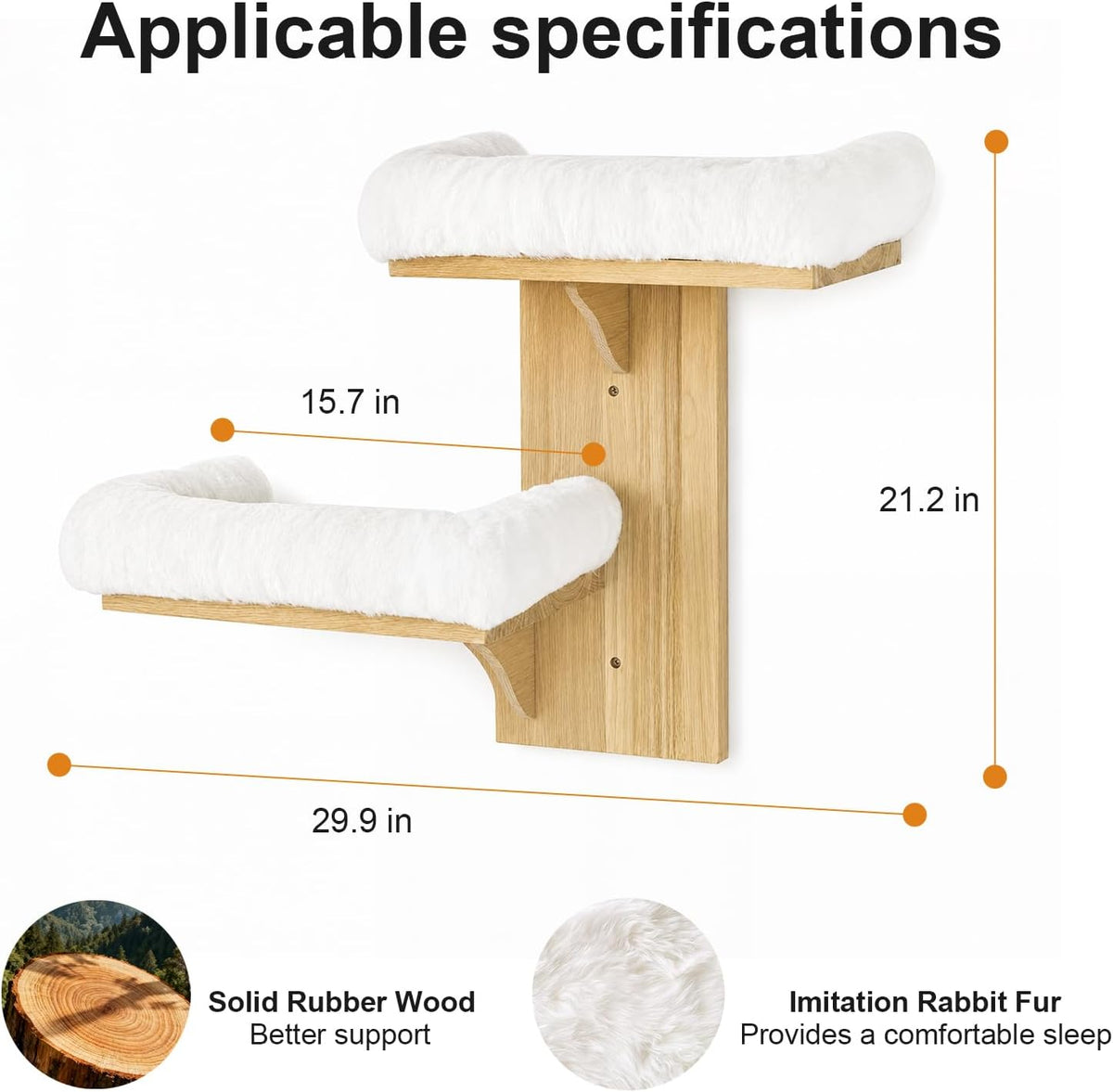 Cat Wall Shelves, Floating Perch for Cats, Wall Mounted Cat Furniture