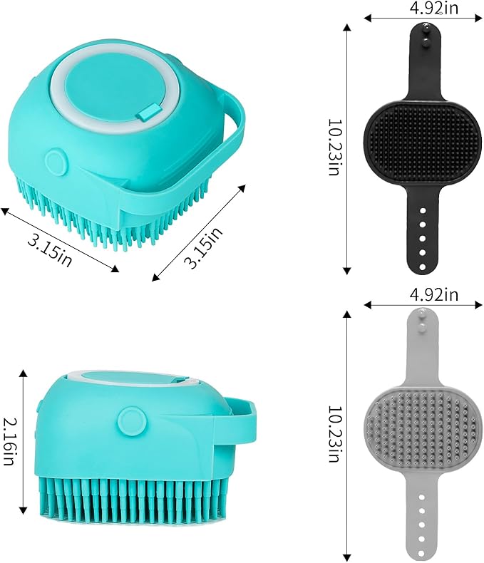 Comotech 6PCS Dog Bath Brush & Dog Toothbrush | Adjustable Handle Shampoo Brush - Image 6