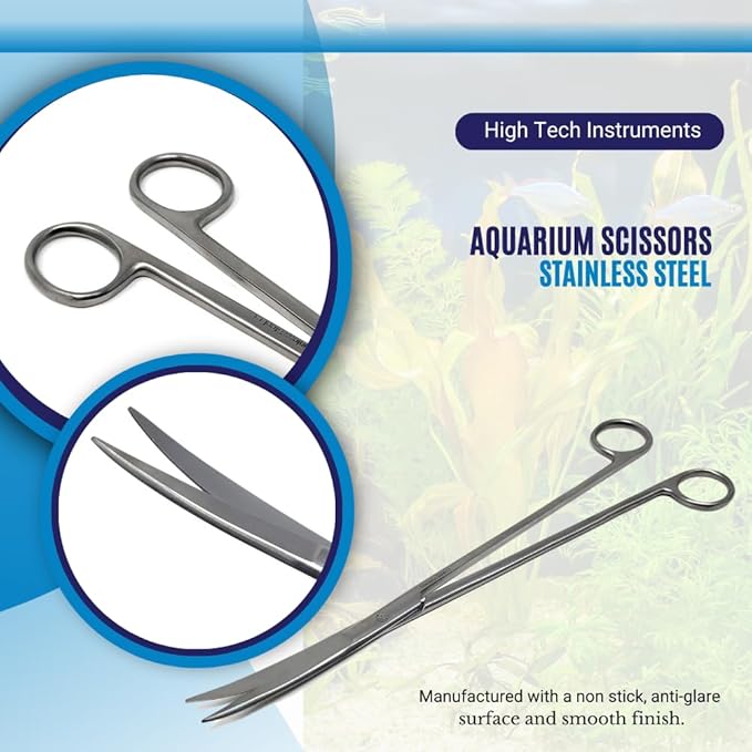 Aquarium Scissors Stainless Steel 12" Extra Long Water Grass Scissors - Image 4