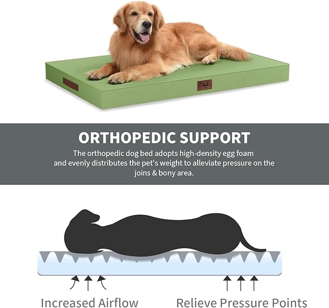 Outdoor Orthopedic Dog Bed for Medium Dogs & Cats, Waterproof Flat Pet Mat - Image 3