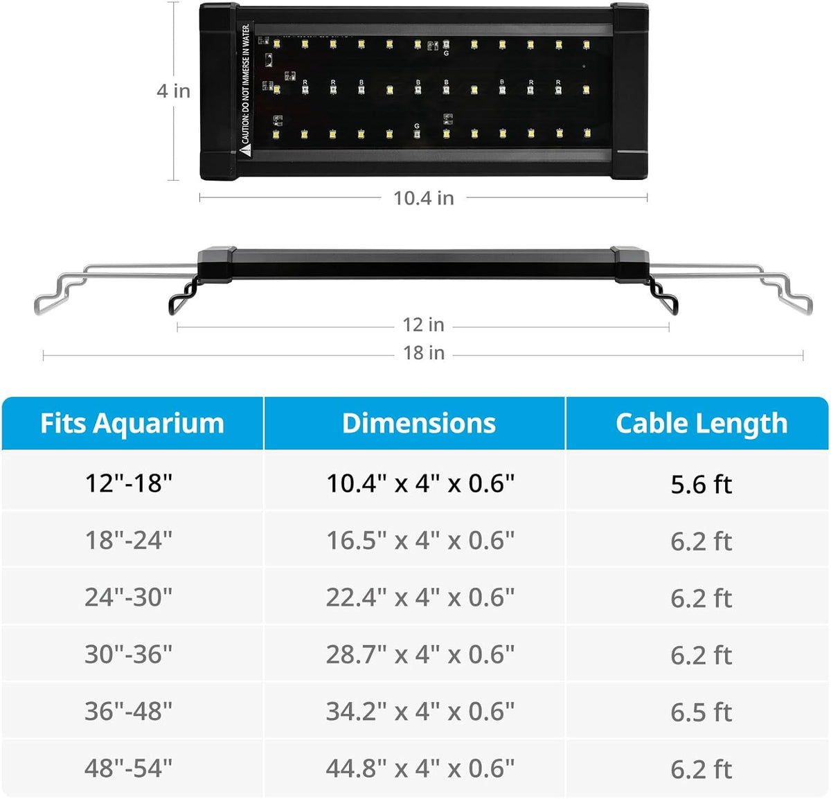 NICREW ClassicLED Plus LED Aquarium Light, 10W, for 12 to 18 Inch Fish Tank