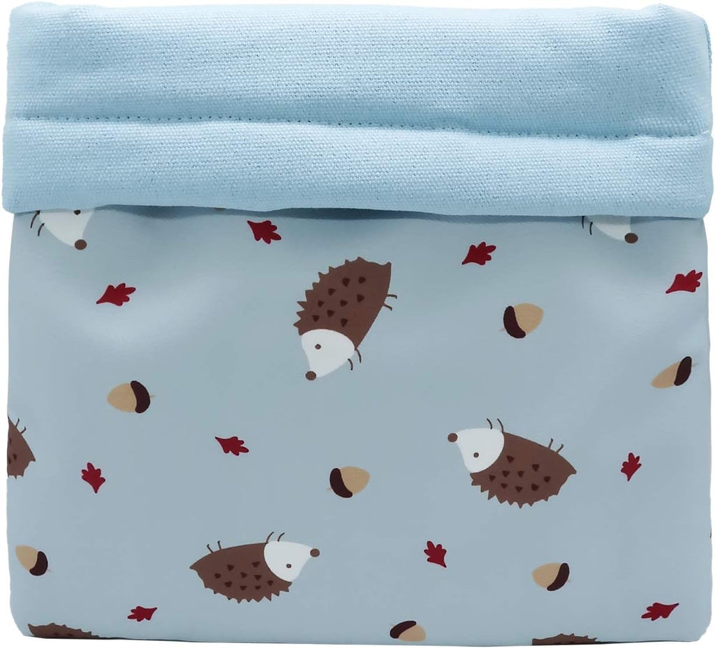 Handmade Cute Sleeping Bag Pouch Hideout Cave for Hedgehog Guinea Pig Hamster Rat Ferret Hamster Squirrel and Other Small Animal Beds (Blue)