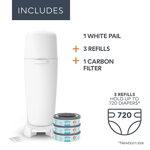 Diaper Genie Complete Pail | Includes 3 Refills that hold up to 810 - Image 3