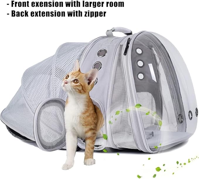 Dual Expandable Cat Backpack Carrier, Fit up to 20 lbs, Expandable Pet Carrier - Image 4