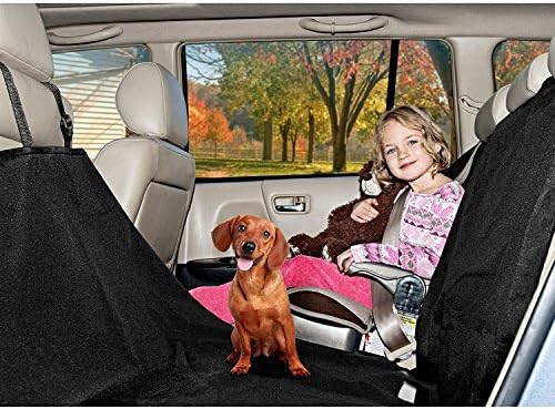 Furhaven Universal Water-Resistant Polycanvas Hammock-Style Backseat & Cargo Area Protector - Black, One Size