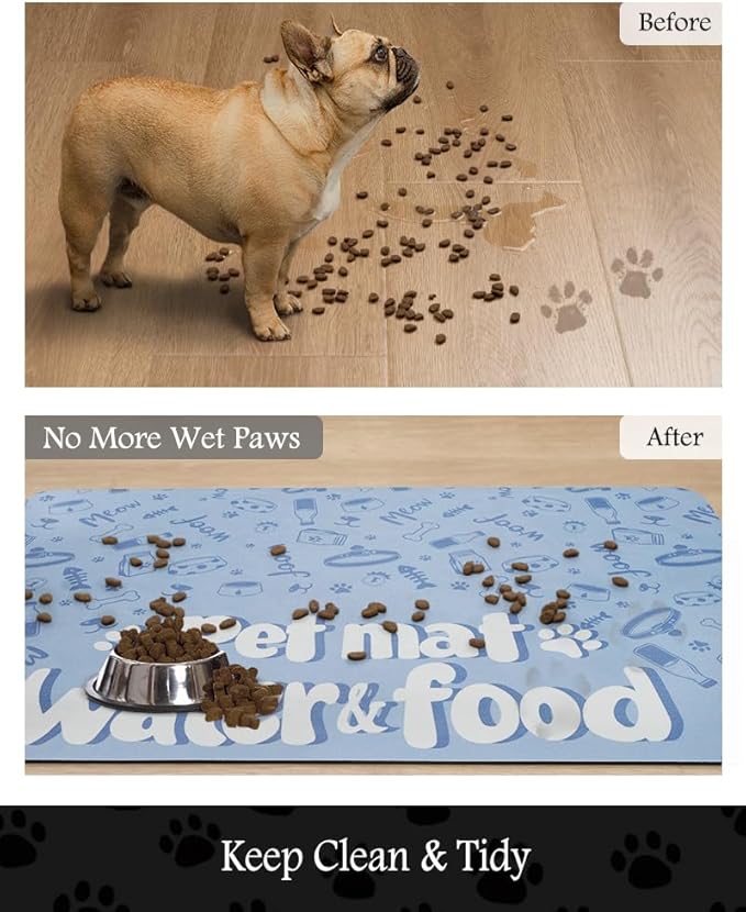 Pet Feeding Mat-Absorbent Dog Mat - Image 3