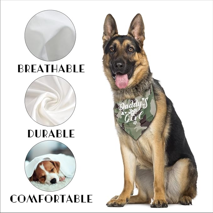 Dog Bandana, My Dad is My Hero, Dogs Scarf Classical Printing, Dogs Scarf - Image 3