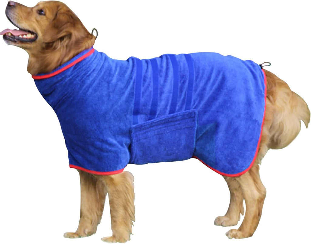 Dog Bathrobe Towel Dog Drying Coat Microfiber Absorbent Fast Drying Robes