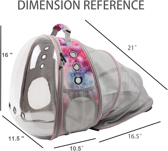 Galaxy Pink Cat Backpack Carrier - Image 2
