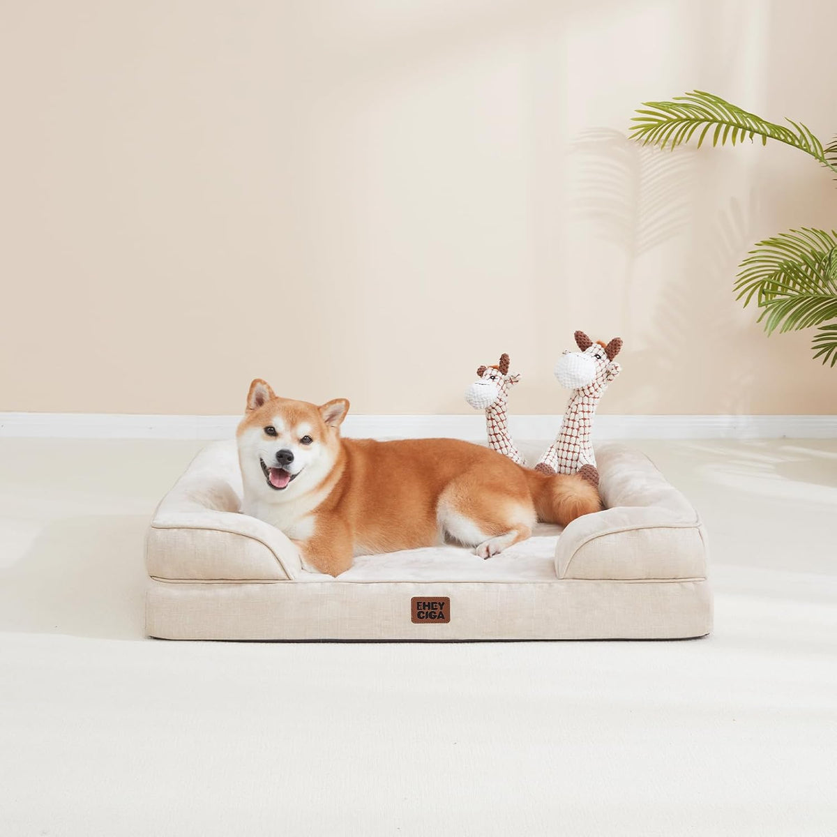 EHEYCIGA Orthopedic Dog Bed Medium Size Dog, Waterproof Washable Pet Beds