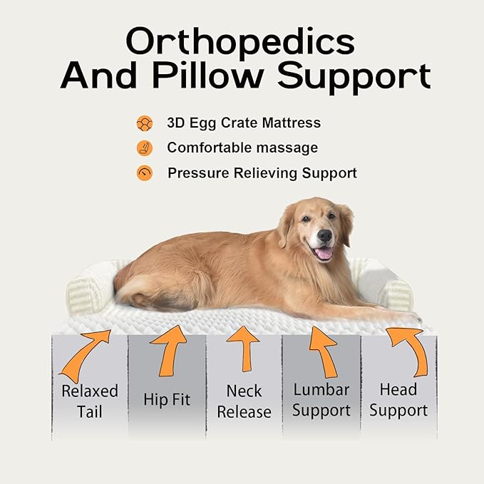 Dog Beds Large Size Dog, Waterproof Memory Foam Large Dogs Bed - Image 2
