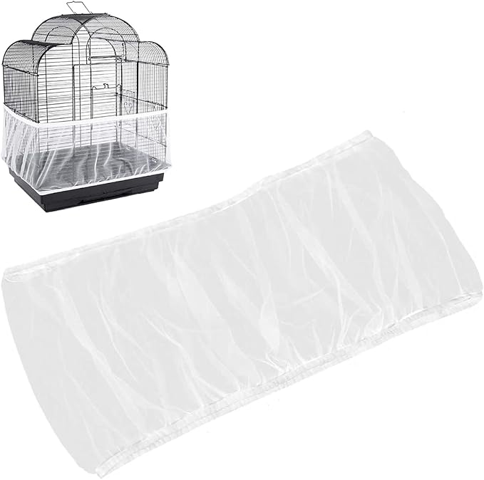 Universal Bird Cage Seed Catcher, Seed Catcher Guard Net Cover, Parrot Nylon by BSBMIEQM