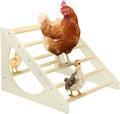 Chicken Roosting Bar Solid Wood Roosting Ladder Poultry Perch Stand Jungle Gym for Backyards Chicken Coops Farms Chicken Toy for Chicks Hens Roosters Large Birds Parrots Macaws S