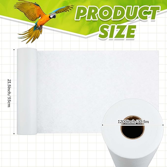 100 ft x 11 Inch Bird Cage Liner Disposable Cages Cushion Pad Mat Precut - Image 2