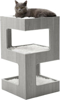 ACH Modern Cat Furniture Cat Tree Spacious Perch Multi-Level Cat Tower by ACH