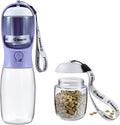 Dog Water Bottle with Food Container, Travel Puppy Water Bowl, Portable Pet by Cibaabo