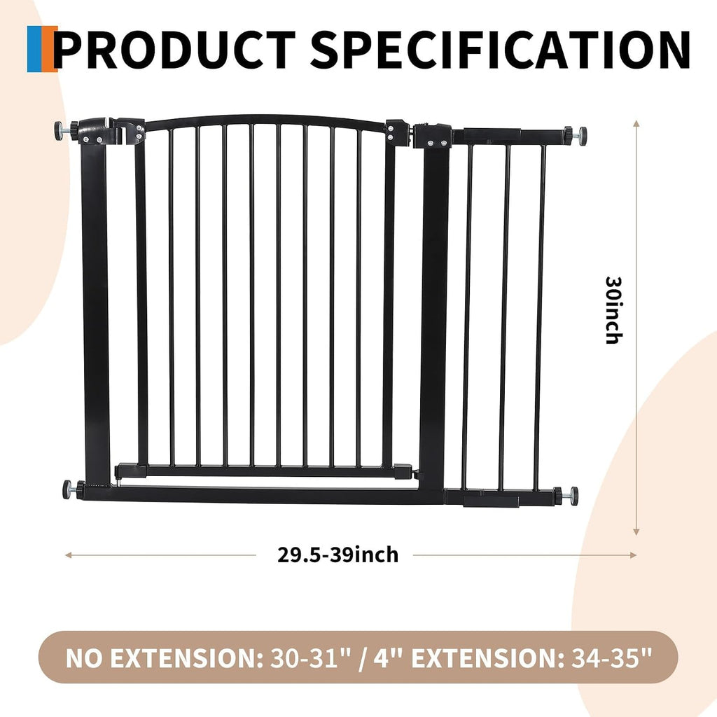 Garvee Pet Safety Gate, 30–41 Inch Wide Pressure Mount Dog Gate