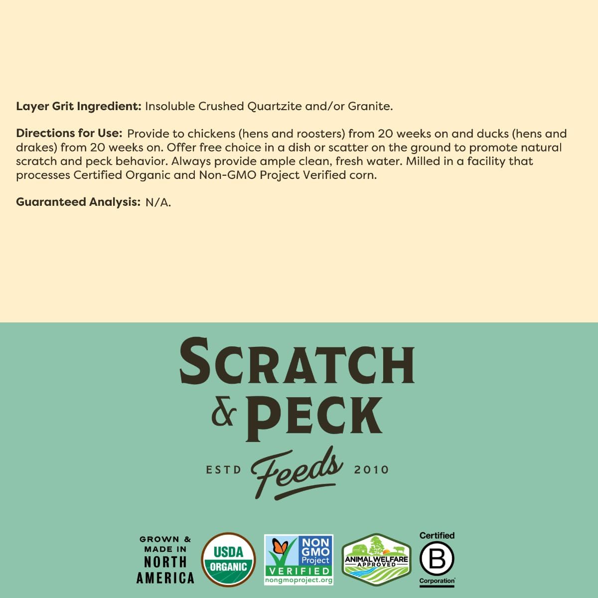 Scratch and Peck Feeds | Layer Grit for Chickens & Ducks | 7 lb Pouch