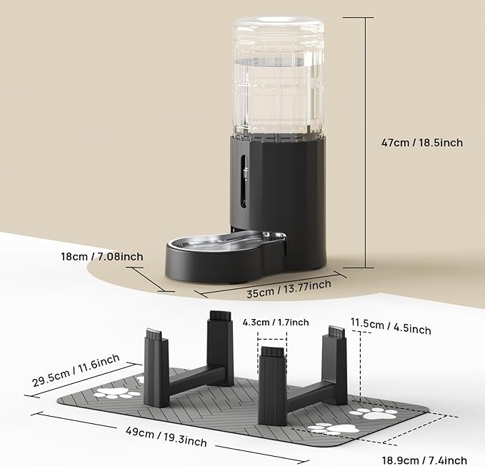 CZPET Elevated Dog Water Bowl Dispenser - Image 5