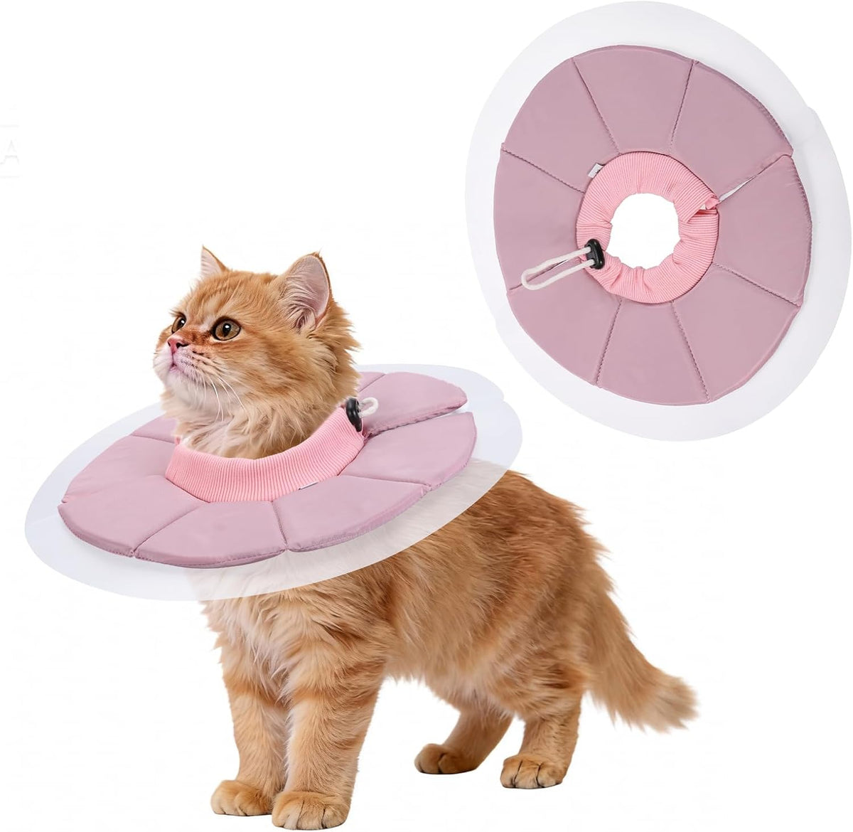Elizabethan Collar, Cat Cone Collar Pet Cones, M, Pink