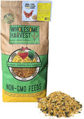 Non-GMO Whole Grain Layer Blend 16% - Chicken Feed for Laying Hens and Ducks - Includes Essential Oils, Herbs, Oyster Shells, Vital Minerals, and Omega 3, 40lb