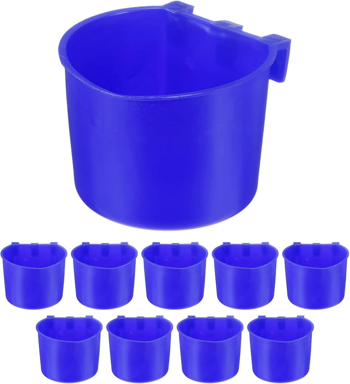 M METERXITY 10-Pack Bird Cage Cups 7 oz Plastic, Blue