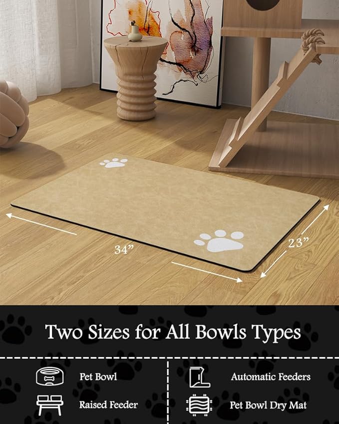 Pet Feeding Mat-Absorbent Dog Mat - Image 7