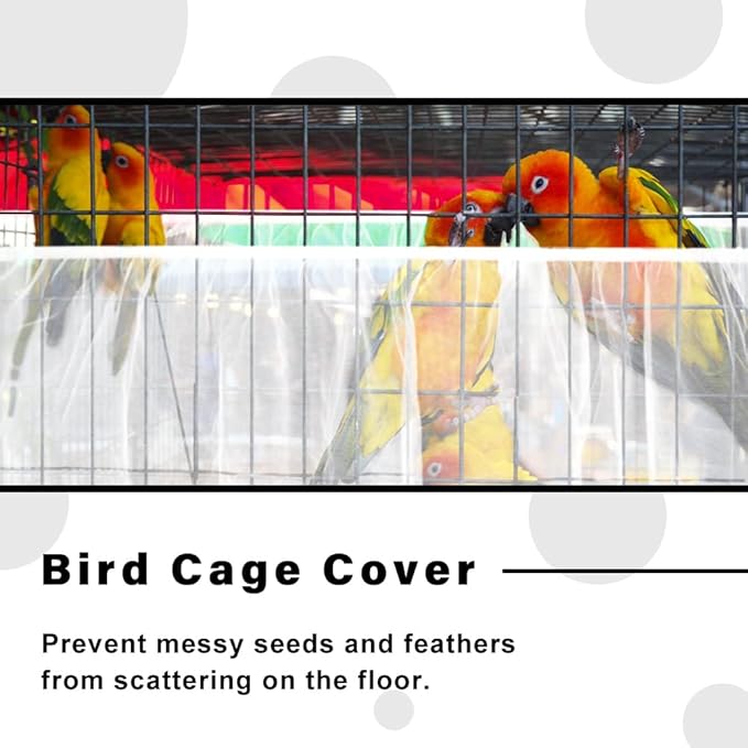 Bird Cage Seed Catcher Skirt, Bird Cage Mesh Net Cover, Parakeet Cage Skirt - Image 3