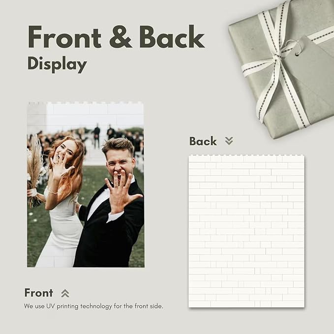 NAZENTI Personalised Map Print Heart Building Block, Wedding Present, - Image 7