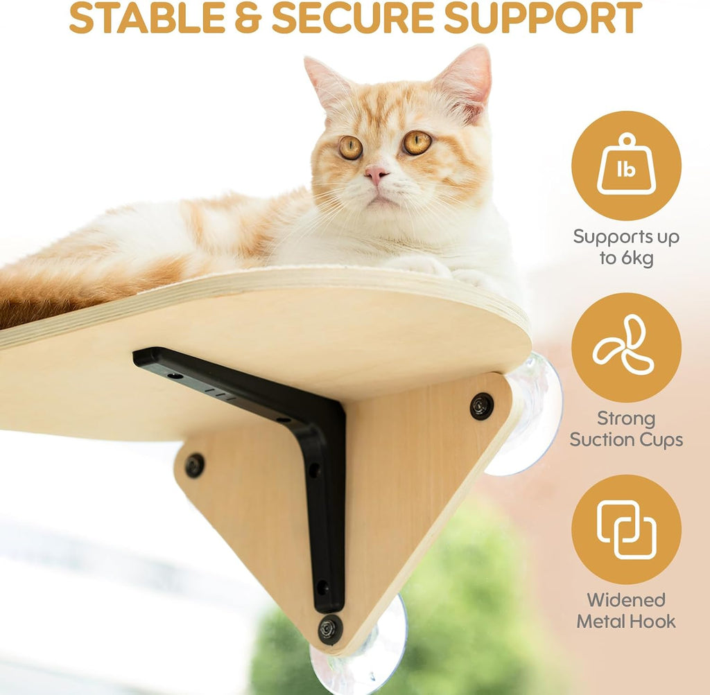 EDAGNY Cat Window Perch Steps for Climbing with Strong Suction Cups,1pcs